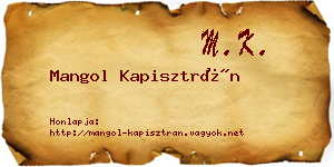 Mangol Kapisztrán névjegykártya